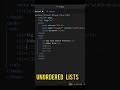 learn ul tag in html #techshorts