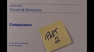 Comparator with Hysteresis & Digital Systems Intro Lecture
