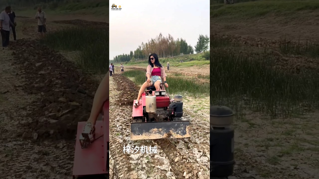 Smart Girl Driving Powerful Mini Tractor 😍🚜 