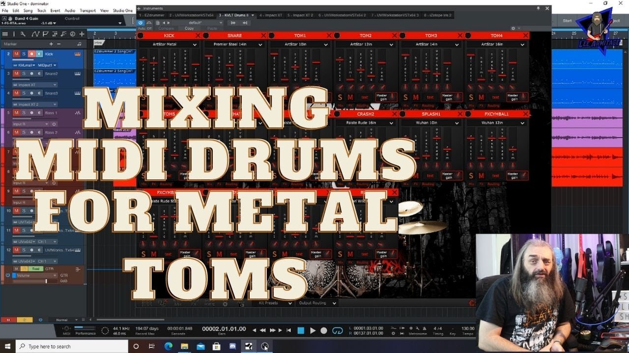 Mixing Midi Drums Toms with Ugritone Kvlt Drums 2 in Studio One YouTube