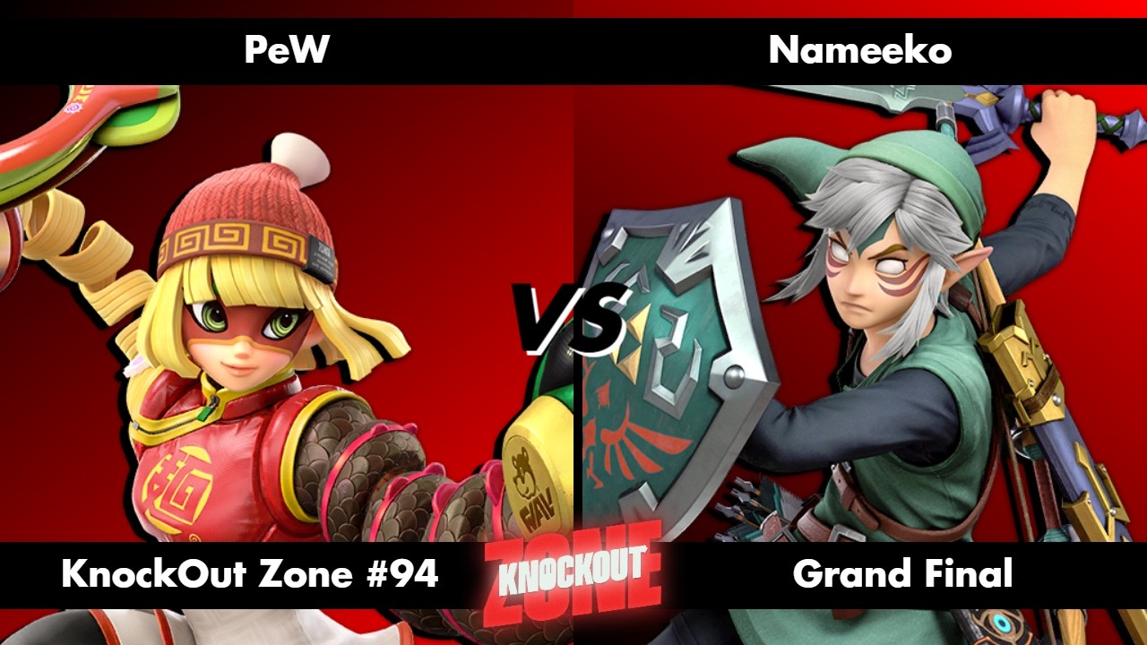 KnockOut Zone #94 - SSBU Grand Final - PeW (Min Min) vs Nameeko (Link)