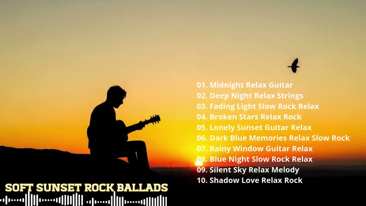 Soft Sunset Slow Rock _ Relaxing Emotional Love Ballads | Calm Night Rock Playlist