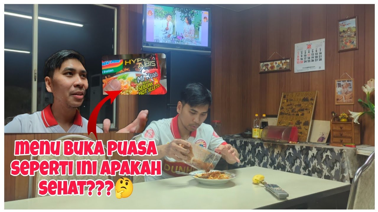 KARENA LEMBUR KERJA AKHIRNYA BUKA PUASA TELAT DAN MENU ALA KADARNYA||MIE INDOMIE JELETOT!!