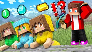 Which girl will JJ CHOOSE?! Golden Girl, Diamond Girl or Emerald Girl in Minecraft - Maizen