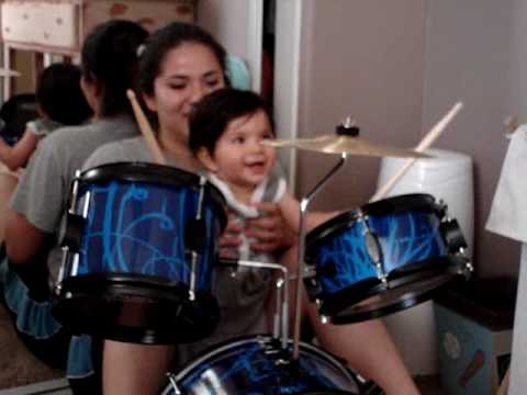 Funny Baby Drummer (8 Months)