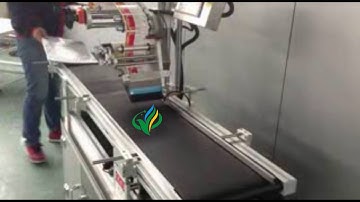 big cardboard labeling machine automatic top sided sticker label applicator video