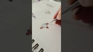 #painting an opal pendant. #asmr #jewellerydesign #jewelrydesign #paint #art #watercolor