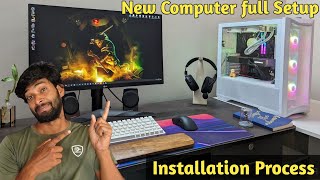 🖥️ New Computer Setup and Installation in Telugu | Desktop Unboxing &amp; Installation in Telugu 2025