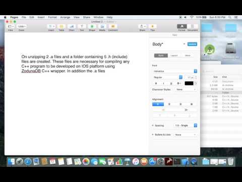 Zoduna C Standard DataStore IOS C++ Installation Tutorial