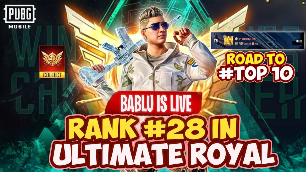 BABLU IS LIVE ULTIMATE RANK PUSH - ROAD TO TOP 10 - YouTube