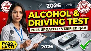 NC DMV Drivers Written Test 2026 🚗 Alcohol &amp; Driving Privileges – Updated &amp; Verified Q&amp;A