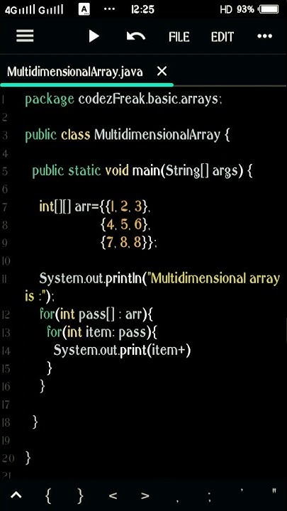 Print Multidimensional Array using For - each Loop #java #shorts - YouTube