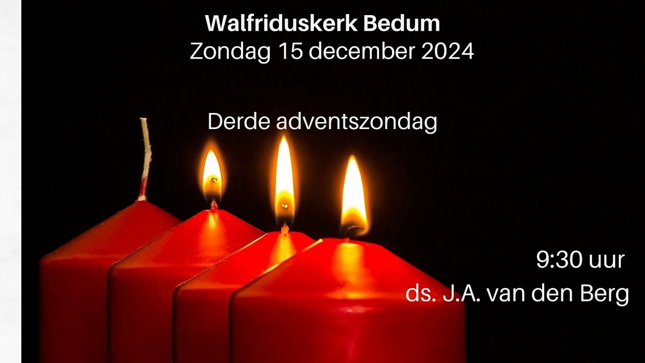 Zondag 15 december met ds. J. A. van den Berg - YouTube