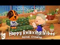 Happy Relaxing Vibes - ACNH Chatters & Cozy Café Ambiance 🎵 Positive Jazz Music | Work Aid ☕🌸