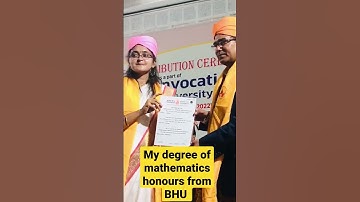 #bhu#shortvideo#degree#bhuconvocation#convocation2021#missindia#maths 🙏My Graduation degree from BHU