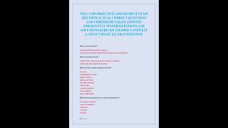 Wgu C458 Objective Assessment Exam 2025 Verified Detailed Answers Solutions By Author Names