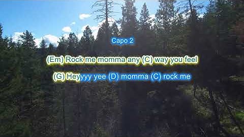 Thumbnail of Wagon Wheel (in G) by Darius Rucker play along with scrolling guitar chords and lyrics