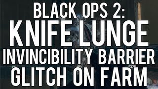 Black Ops 2 Zombies Knife Lunge Invincibility Barrier Glitch on Farm