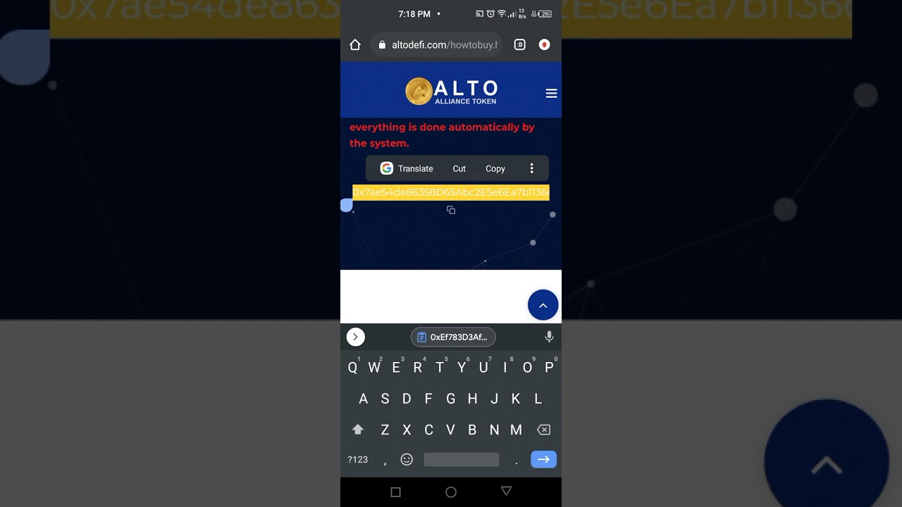 HOW TO BUY ALTO ALLIANCE TOKEN USING METAMASK