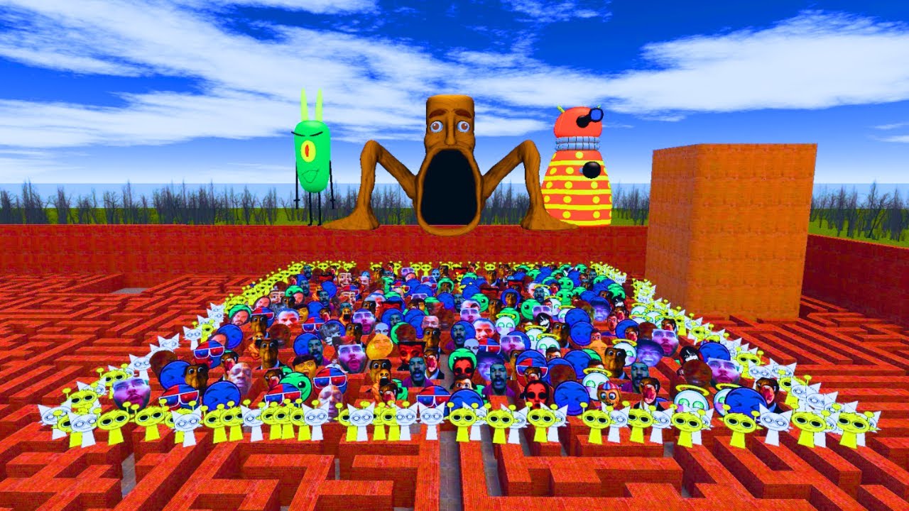 Семья Nextbot в лабиринте! Nextbot – Garry’s Mod