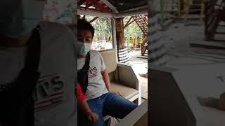 Naik odong odong di Pantai pasir buatan Wina Griya Ciseeng Bogor