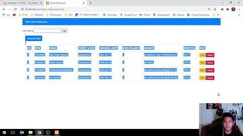 Cara membuat data siswa dengan php