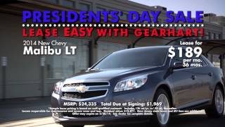 Presidents' Day Sales Event Going on Now at Gearhart Chevrolet