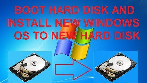Boot Hard Disk with Windows OS