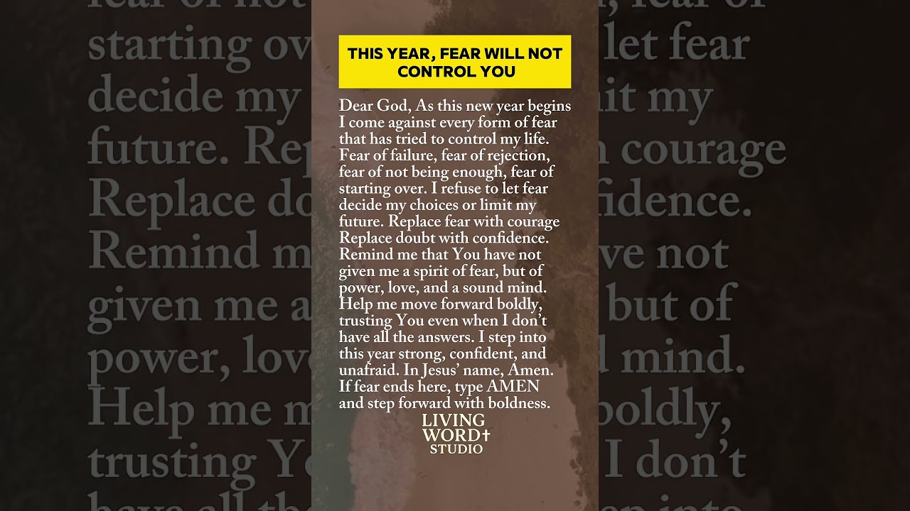 Fear Will Not Control You This Year 