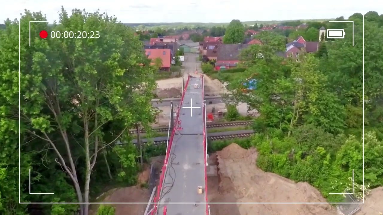 Drohnenflug: Brückenbauwerk Harsefeld