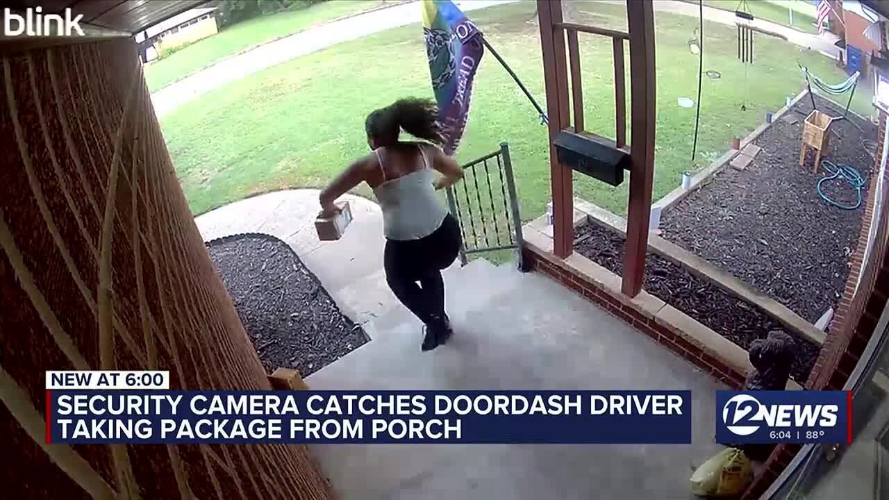 DoorDasher caught on camera stealing package from Wichita home - YouTube
