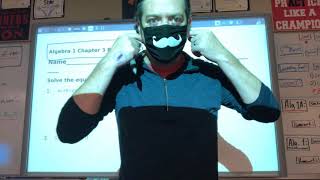 Algebra 1 (Ch 3 Practice Test Review) with Mr. Langdon