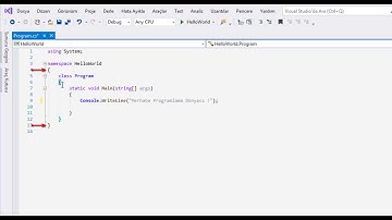 C# ta namespace, class, method kavramları ve using anahtar sözcüğü.