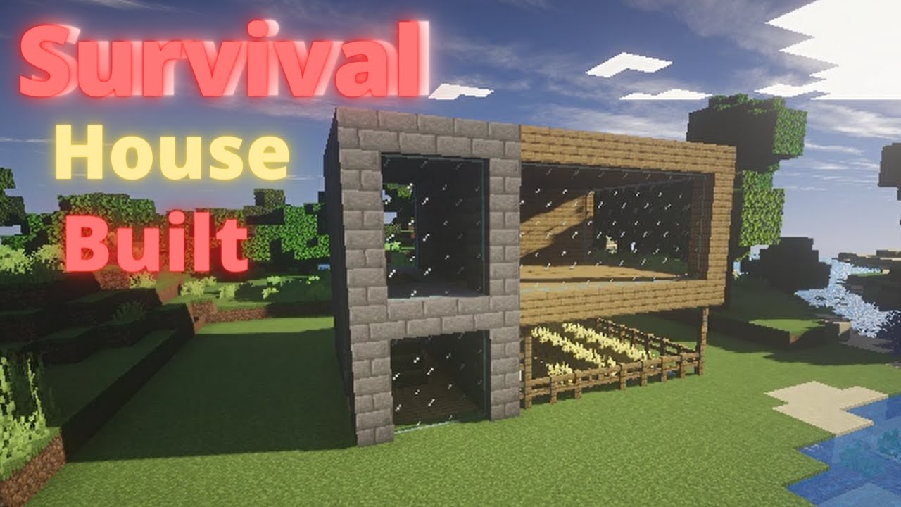 Minecraft Survival House Built 1 || BlueLITE Gaming