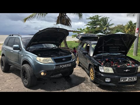 The Trinidad and Tobago Subaru Forester Club's meet at Cedros Beach Trinidad  VLOG #4