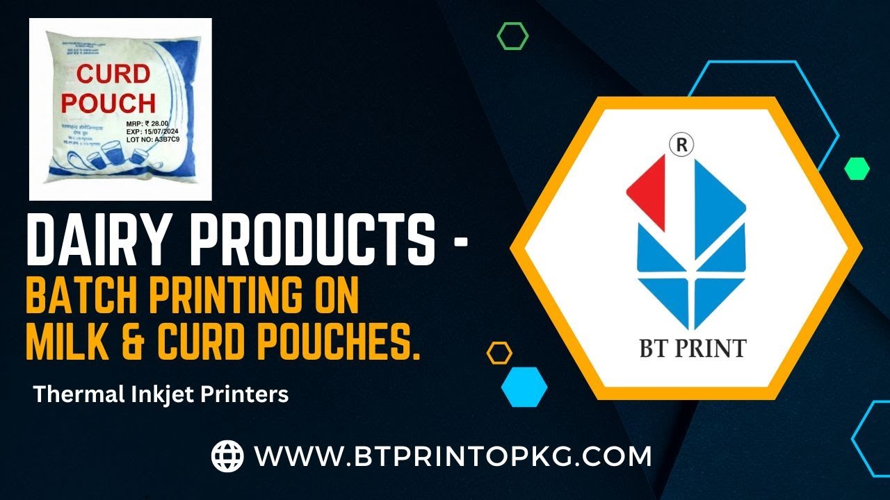 Dairy Products Batch Printing | Milk & Curd Pouch Coding Solution - YouTube