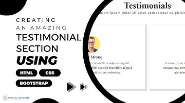 Creating an Amazing Testimonial Section Using HTML, CSS and Bootstrap. Design & DevCode