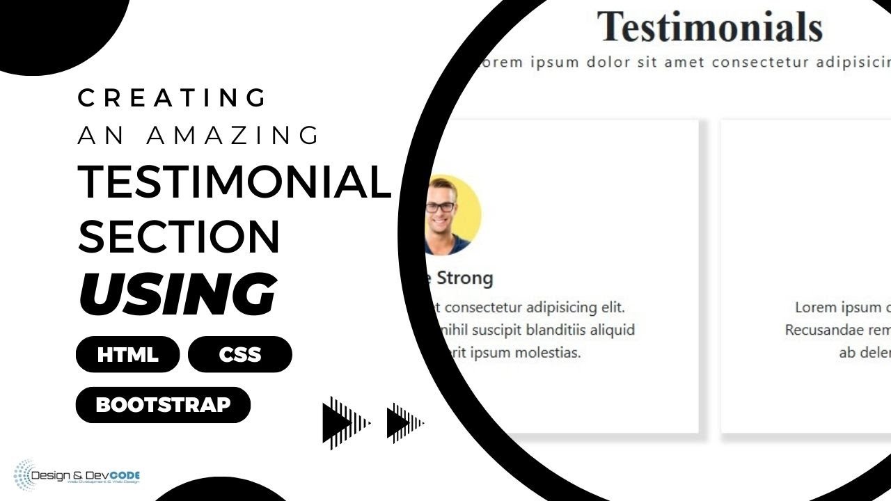 Creating an Amazing Testimonial Section Using HTML, CSS and Bootstrap ...