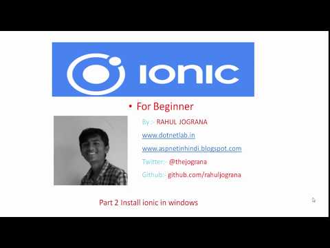 Part 2 install ionic in Windows hindi