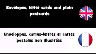 Apprendre Langlais Enveloppes, Cartes-Lettres Et Cartes Postales Non Illustrées