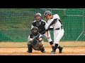 古謝景一 選手(知念中2年) タイムリーツーベース vs三和中:練習試合 H29.2.25