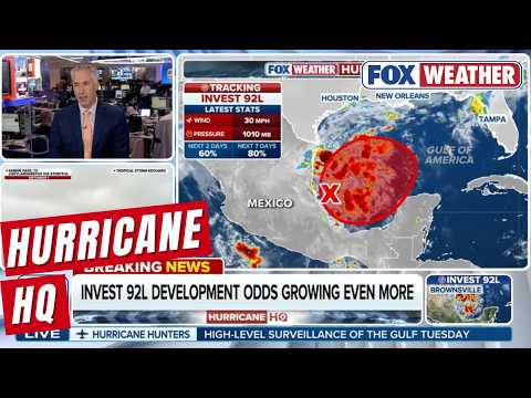 Invest 92L Development Odds Growing More, Impacts Expected in Parts of the Gulf
