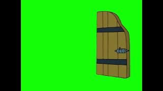 spongebob door green screen