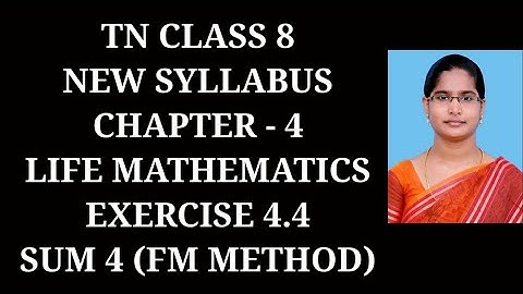 8th Maths Ch - 4 Life Mathematics | Exercise - 4.4 (4th sum) | Samacheer One plus One channel