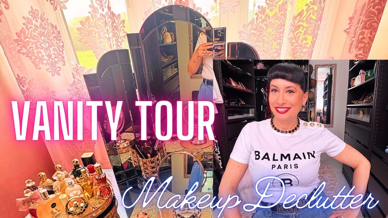 MAKEUP VANITY TOUR & ORGANIZATION - MY BEAUTY SETUP + STORAGE HACKS! | CLARA SALGUEIRO