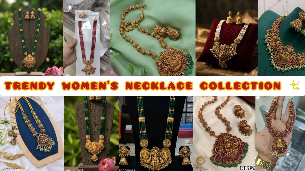 DIFFERENT TYPES OF WOMEN'S TRENDY NECKLACE COLLECTION ✨