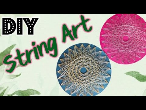 String Art/ No nails needed step by step tutorial - YouTube