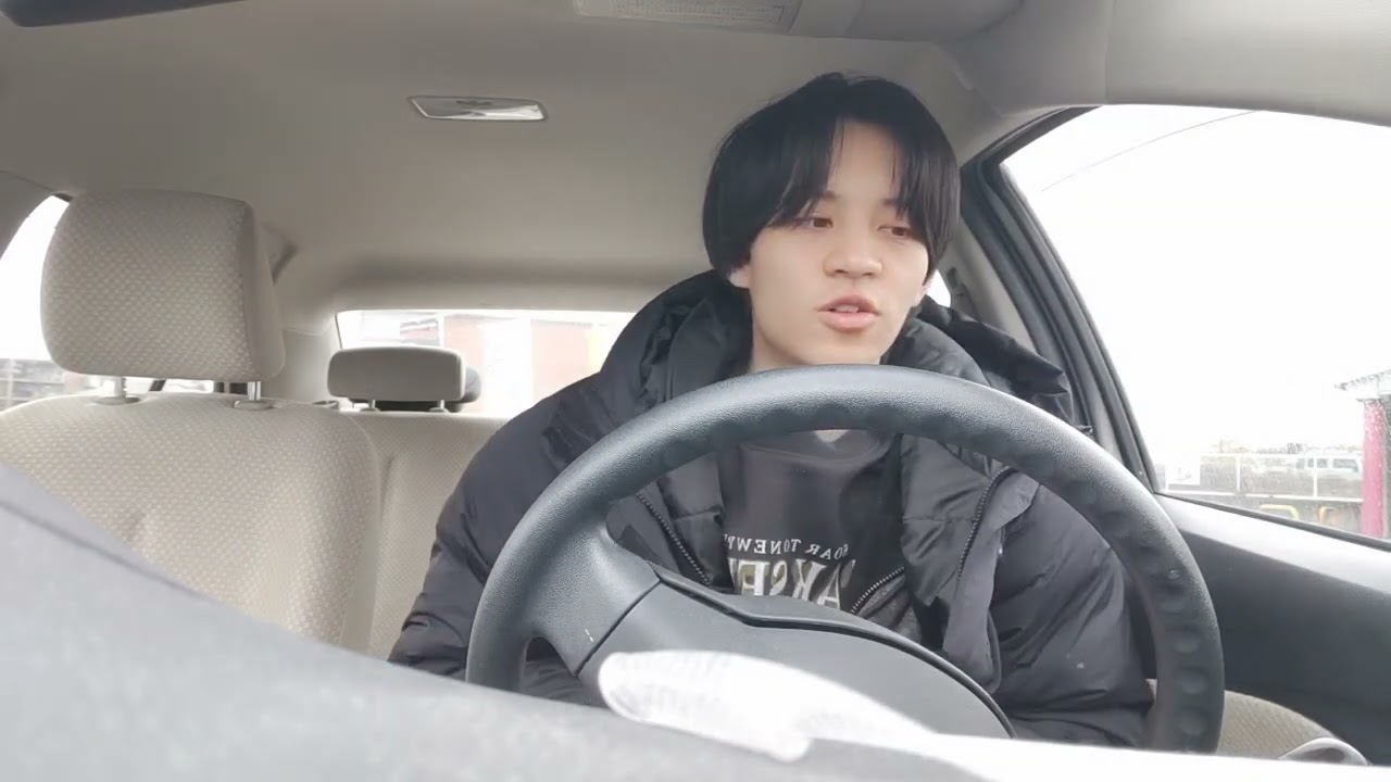 車中から中継中