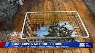 Easthampton mill fire contained by sprinkler system