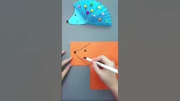 Cách làm con nhím bằng giấy thủ công đơn giản | How to make a cute paper hedgehoggy